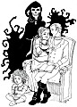 Death Family Portrait:<br />Death, Ysobel, Mort, Susan by Hyel